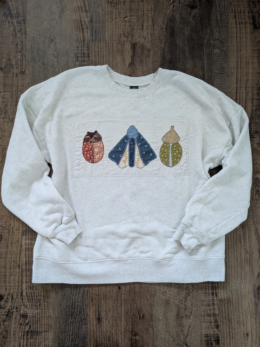 Handmade Patchwork Bug Sweatshirt 🪲🐞